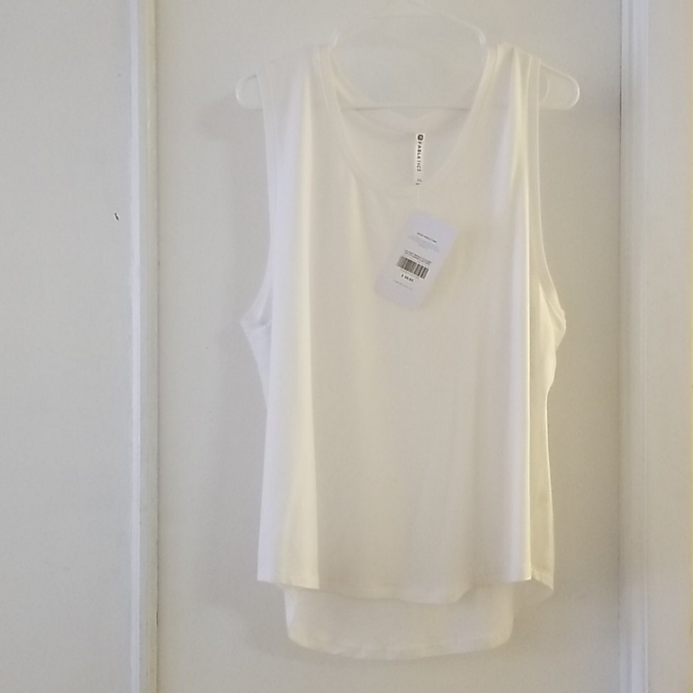 White Muscle Tank Top